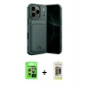 MARSİLYAN™- iPhone 17 Pro Kılıf Vadi Çizgi Prime - Siyah Joko Magic 5D Hayalet Cam + Raze Metal Kamera Lens - GS