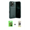 MARSİLYAN™- iPhone 17 Pro Kılıf Vadi Çizgi Prime - Siyah Joko Magic 5D Hayalet Cam + Raze Metal Kamera Lens - TU