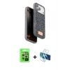 MARSİLYAN™- iPhone 17 Pro Kılıf Vadi Klasik Serisi - Siyah 3D Antistatik Cam Ekran Koruyucu + Raze Metal Kamera Lens - GS