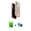MARSİLYAN™- iPhone 17 Pro Kılıf Vadi Klasik Serisi - Siyah 3D Antistatik Cam Ekran Koruyucu + Raze Metal Kamera Lens - GS