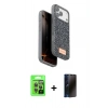 MARSİLYAN™- iPhone 17 Pro Kılıf Vadi Klasik Serisi - Siyah 3D Antistatik Hayalet Cam Ekran Koruyucu + Raze Metal Kamera Lens - GI
