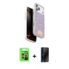 MARSİLYAN™- iPhone 17 Pro Kılıf Vadi Klasik Serisi - Siyah 3D Antistatik Hayalet Cam Ekran Koruyucu + Raze Metal Kamera Lens - TU