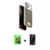 MARSİLYAN™- iPhone 17 Pro Kılıf Vadi Klasik Serisi - Siyah 3D Antistatik Hayalet Cam Ekran Koruyucu + Raze Metal Kamera Lens - TU