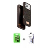 MARSİLYAN™- iPhone 17 Pro Kılıf Vadi Klasik Serisi - Siyah Bilvis 3X AR Hayalet Cam Ekran Koruyucu + Raze Metal Kamera Lens - GS