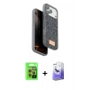 MARSİLYAN™- iPhone 17 Pro Kılıf Vadi Klasik Serisi - Siyah Bilvis 5in1 5D Magic Hayalet Cam Ekran Koruyucu + Raze Metal Kamera Lens - TU