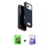 MARSİLYAN™- iPhone 17 Pro Kılıf Vadi Klasik Serisi - Siyah Bilvis 5in1 5D Magic Hayalet Cam Ekran Koruyucu + Raze Metal Kamera Lens - TU