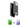 MARSİLYAN™- iPhone 17 Pro Kılıf Vadi Klasik Serisi - Siyah Bilvis 5in1 5D Magic Hayalet Cam Ekran Koruyucu + Raze Metal Kamera Lens - GS