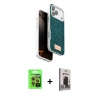 MARSİLYAN™- iPhone 17 Pro Kılıf Vadi Klasik Serisi - Siyah Bilvis Hayalet Cam Ekran Koruyucu + Turuncu Raze Metal Kamera Lens