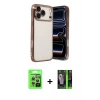 MARSİLYAN™- iPhone 17 Pro Kılıf Vadi Minimal - Siyah 360 Mat Full Body Arka Koruyucu + Raze Metal Kamera Lens - GS