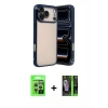 MARSİLYAN™- iPhone 17 Pro Kılıf Vadi Minimal - Siyah 360 Mat Full Body Arka Koruyucu + Raze Metal Kamera Lens - GS