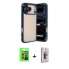 MARSİLYAN™- iPhone 17 Pro Kılıf Vadi Minimal - Siyah Bilvis 3D Cam Ekran Koruyucu + Raze Metal Kamera Lens - TU
