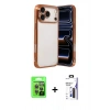 MARSİLYAN™- iPhone 17 Pro Kılıf Vadi Minimal - Siyah Bilvis 3X AR Hayalet Cam Ekran Koruyucu + Raze Metal Kamera Lens - GI