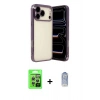 MARSİLYAN™- iPhone 17 Pro Kılıf Vadi Minimal - Siyah Joko Magic 5D Cam + Raze Metal Kamera Lens - GS