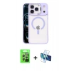 MARSİLYAN™- iPhone 17 Pro Kılıf Yadigar Asil Koleksiyonu - Siyah 3D Antistatik Seramik Nano Ekran Koruyucu + Raze Metal Kamera Lens - GS