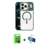 MARSİLYAN™- iPhone 17 Pro Kılıf Yadigar Asil Koleksiyonu - Siyah 3D Antistatik Seramik Nano Ekran Koruyucu + Raze Metal Kamera Lens - GS