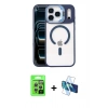 MARSİLYAN™- iPhone 17 Pro Kılıf Yadigar Asil Koleksiyonu - Siyah 3D Antistatik Seramik Nano Ekran Koruyucu + Raze Metal Kamera Lens - GS