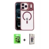 MARSİLYAN™- iPhone 17 Pro Kılıf Yadigar Asil Koleksiyonu - Siyah Bilvis 3D Cam Ekran Koruyucu + Raze Metal Kamera Lens - GS