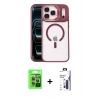 MARSİLYAN™- iPhone 17 Pro Kılıf Yadigar Asil Koleksiyonu - Siyah Bilvis 3X AR Hayalet Cam Ekran Koruyucu + Raze Metal Kamera Lens - GI