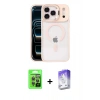MARSİLYAN™- iPhone 17 Pro Kılıf Yadigar Asil Koleksiyonu - Siyah Bilvis 5in1 3D Magic Cam Ekran Koruyucu + Gri Raze Metal Kamera Lens
