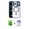 MARSİLYAN™- iPhone 17 Pro Kılıf Yadigar Asil Koleksiyonu - Siyah Bilvis 5in1 3D Magic Cam Ekran Koruyucu + Raze Metal Kamera Lens - GS