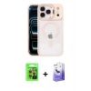 MARSİLYAN™- iPhone 17 Pro Kılıf Yadigar Asil Koleksiyonu - Siyah Bilvis 5in1 5D Magic Hayalet Cam Ekran Koruyucu + Raze Metal Kamera Lens - TU