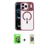 MARSİLYAN™- iPhone 17 Pro Kılıf Yadigar Asil Koleksiyonu - Siyah Joko Magic 5D Hayalet Cam + Raze Metal Kamera Lens - GS