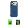 MARSİLYAN™- iPhone 17 Pro Kılıf Yankı Form Serisi - Şeffaf 360 Full Body Arka Koruyucu + Raze Metal Kamera Lens - TU