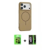 MARSİLYAN™- iPhone 17 Pro Kılıf Yankı Form Serisi - Şeffaf 360 Full Body Arka Koruyucu + Raze Metal Kamera Lens - TU