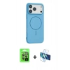 MARSİLYAN™- iPhone 17 Pro Kılıf Yankı Form Serisi - Siyah 3D Antistatik Seramik Nano Ekran Koruyucu + Raze Metal Kamera Lens - GI
