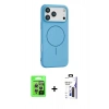 MARSİLYAN™- iPhone 17 Pro Kılıf Yankı Form Serisi - Siyah Bilvis 3X AR Hayalet Cam Ekran Koruyucu + Raze Metal Kamera Lens - GS