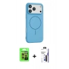 MARSİLYAN™- iPhone 17 Pro Kılıf Yankı Form Serisi - Siyah Bilvis 3X AR Hayalet Cam Ekran Koruyucu + Raze Metal Kamera Lens - TU