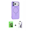 MARSİLYAN™- iPhone 17 Pro Kılıf Yankı Form Serisi - Siyah Bilvis 3X AR Hayalet Cam Ekran Koruyucu + Raze Metal Kamera Lens - GS