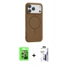 MARSİLYAN™- iPhone 17 Pro Kılıf Yankı Form Serisi - Siyah Bilvis 3X AR Hayalet Cam Ekran Koruyucu + Raze Metal Kamera Lens - GS