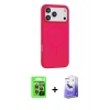 MARSİLYAN™- iPhone 17 Pro Kılıf Yankı Form Serisi - Siyah Bilvis 5in1 5D Magic Hayalet Cam Ekran Koruyucu + Raze Metal Kamera Lens - GI