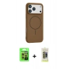 MARSİLYAN™- iPhone 17 Pro Kılıf Yankı Form Serisi - Siyah Joko Magic 5D Hayalet Cam + Raze Metal Kamera Lens - TU