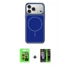MARSİLYAN™- iPhone 17 Pro Kılıf Yankı Minimal Serisi - Şeffaf 360 Full Body Arka Koruyucu + Raze Metal Kamera Lens - TU