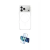 MARSİLYAN™- iPhone 17 Pro Kılıf Yankı Minimal Serisi - Siyah 3D Antistatik Seramik Nano Ekran Koruyucu