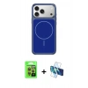 MARSİLYAN™- iPhone 17 Pro Kılıf Yankı Minimal Serisi - Siyah 3D Antistatik Seramik Nano Ekran Koruyucu + Raze Metal Kamera Lens - TU