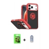 MARSİLYAN™- iPhone 17 Pro Kılıf Yörünge Çizgi - Siyah Joko Magic 5D Cam + Raze Metal Kamera Lens - TU