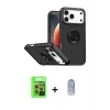 MARSİLYAN™- iPhone 17 Pro Kılıf Yörünge Çizgi - Siyah Joko Magic 5D Cam + Raze Metal Kamera Lens - TU