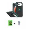 MARSİLYAN™- iPhone 17 Pro Kılıf Yörünge Çizgi - Siyah Joko Magic 5D Cam + Raze Metal Kamera Lens - TU