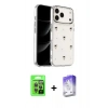 MARSİLYAN™- iPhone 17 Pro Kılıf Yörünge Form - Siyah Bilvis 5in1 3D Magic Cam Ekran Koruyucu + Raze Metal Kamera Lens - GI