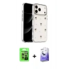MARSİLYAN™- iPhone 17 Pro Kılıf Yörünge Form - Siyah Bilvis 5in1 5D Magic Hayalet Cam Ekran Koruyucu + Raze Metal Kamera Lens - GI
