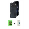 MARSİLYAN™- iPhone 17 Pro Kılıf Yörünge Işık Serisi - Şeffaf Pasifik Cam Ekran Koruyucu + Raze Metal Kamera Lens - TU