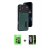 MARSİLYAN™- iPhone 17 Pro Kılıf Yörünge Işık Serisi - Siyah 360 Mat Full Body Arka Koruyucu + Raze Metal Kamera Lens - GI