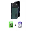 MARSİLYAN™- iPhone 17 Pro Kılıf Yörünge Işık Serisi - Siyah Bilvis 5in1 3D Magic Cam Ekran Koruyucu + Raze Metal Kamera Lens - GS