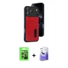 MARSİLYAN™- iPhone 17 Pro Kılıf Yörünge Işık Serisi - Siyah Bilvis 5in1 5D Magic Hayalet Cam Ekran Koruyucu + Raze Metal Kamera Lens - GI