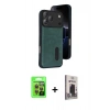 MARSİLYAN™- iPhone 17 Pro Kılıf Yörünge Işık Serisi - Siyah Bilvis Hayalet Cam Ekran Koruyucu + Raze Metal Kamera Lens - TU