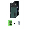 MARSİLYAN™- iPhone 17 Pro Kılıf Yörünge Işık Serisi - Siyah Joko Magic 5D Cam + Raze Metal Kamera Lens - GS