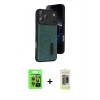 MARSİLYAN™- iPhone 17 Pro Kılıf Yörünge Işık Serisi - Siyah Joko Magic 5D Hayalet Cam + Raze Metal Kamera Lens - TU